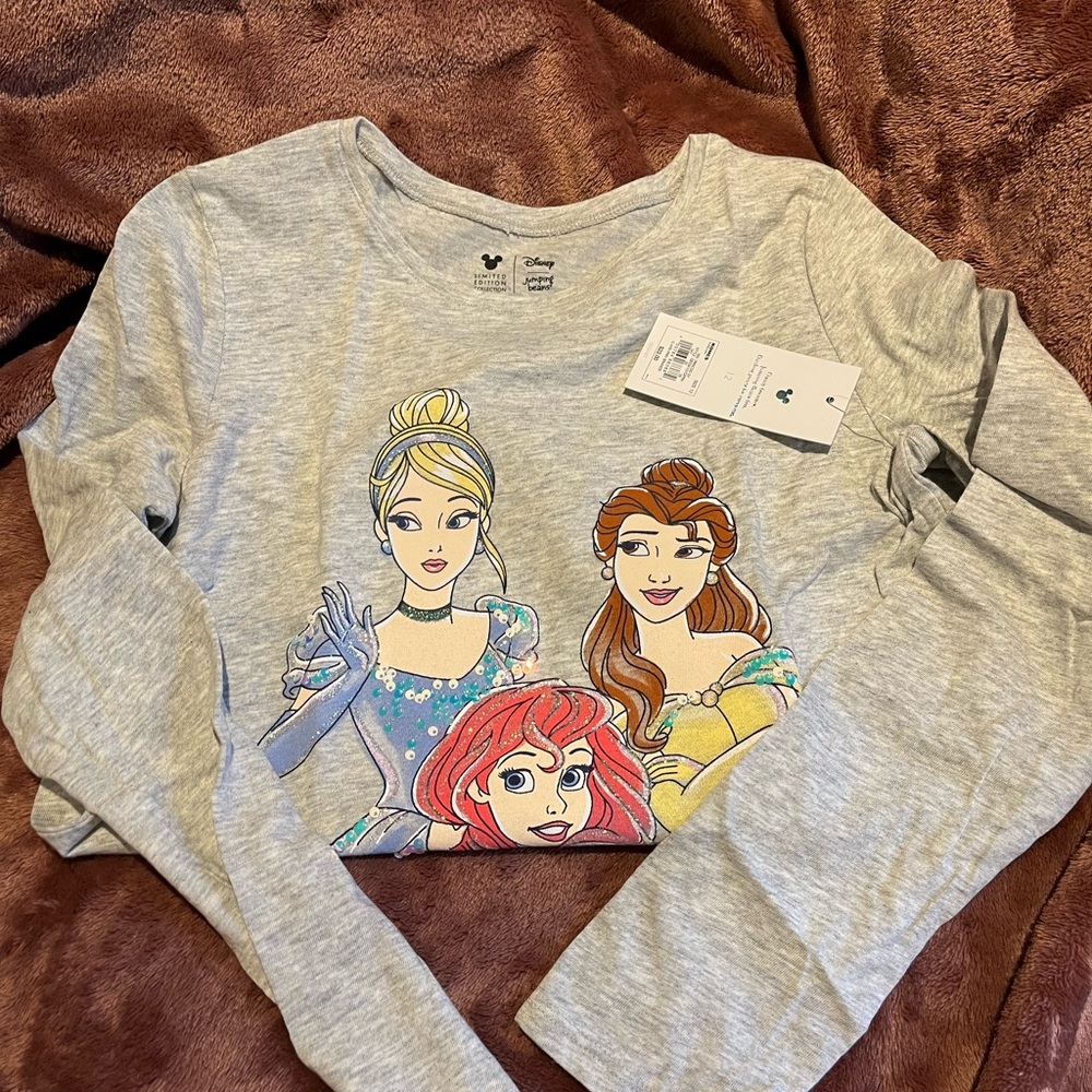 Disney Princess Gray Long Sleeve Tee